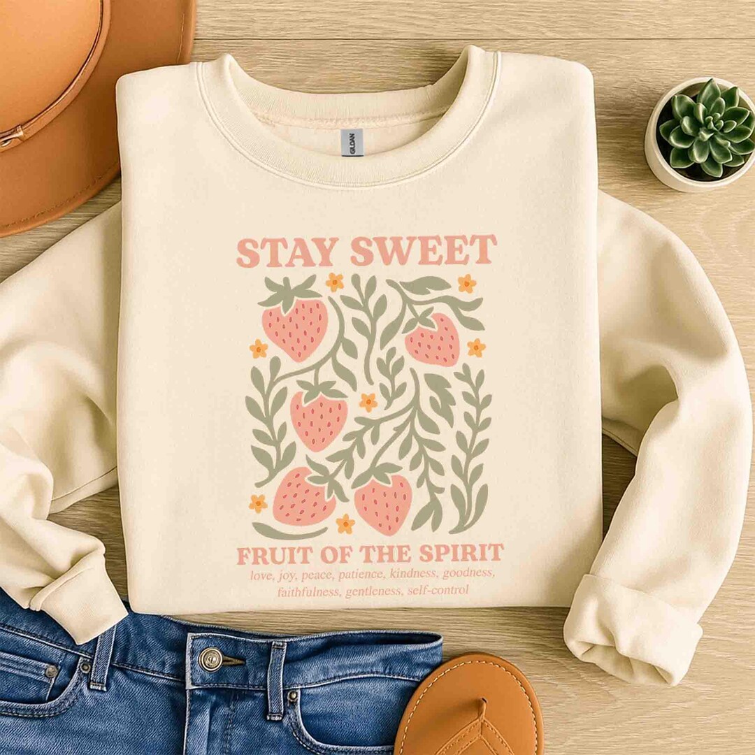 Boho Christian Strawberry Shirt: Fruits of the Spirit Adults and Kids T ...