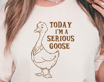 Funny Goose Comfort Colors Shirt: Silly Graphic Tee