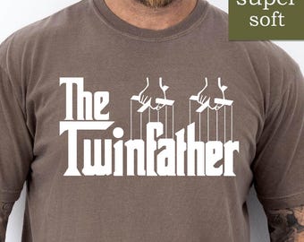 Twinfather Comfort Colors Tee: Funny Dad of Twins Gift