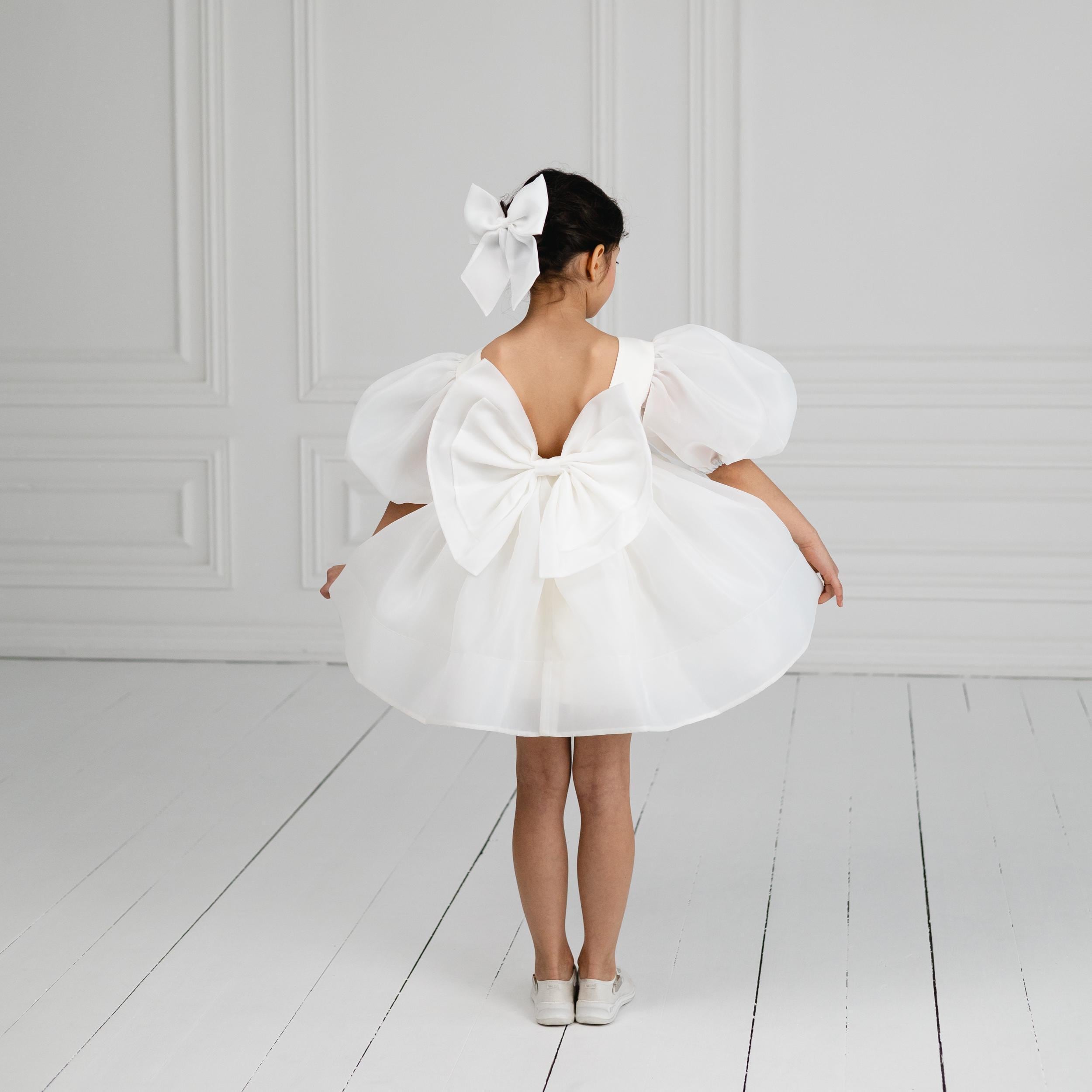 knee length dresses for ladies Celestial Lace First Communion Dress main image 1