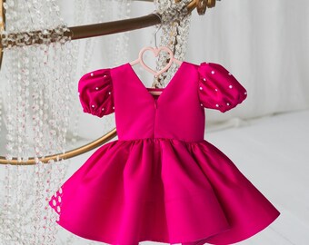 Neon Fuchsia Baby Girl Dress. Girl's Party Dress. Bright Neon Fuchsia. for  Special Occasions. Dresses for Girls, Birthday Dress, Girls Dress - Etsy