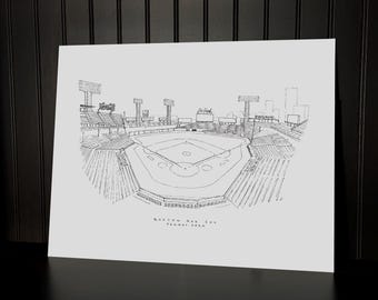 Impresión de Fenway Park: Boceto del estadio de los Boston Red Sox