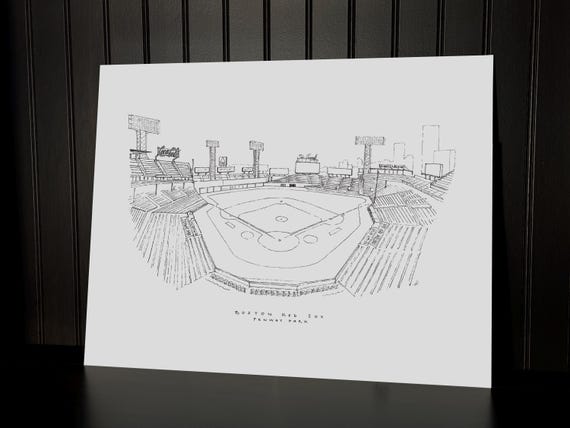 Fenway Park Print: Boston Red Sox Stadium Sketch