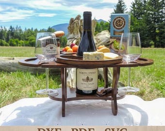 Kişiselleştirilmiş Şarap Tutucu SVG Ahşap Şişe Kutusu CNC y Lazer Kesim Dosyası Özel Hediye