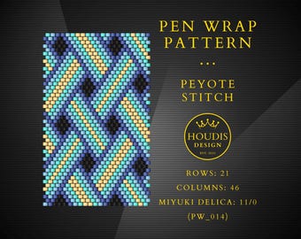 Patrón de envoltura de pluma Peyote Even Count, tejido de cuentas Miyuki Delica (PDF)
