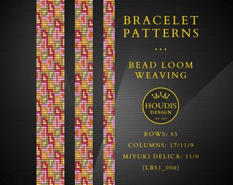 Miyuki Bead Loom Bracelet Pattern SET: DIY Weaving Design (PDF Download)
