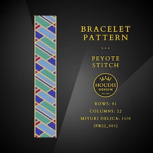 Even Count Peyote Bracelet Pattern, Miyuki Delica Beading Tutorial, DIY Seed Bead Jewelry, PDF Bead Weaving Design