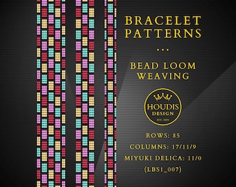 Miyuki Bead Loom Bracelet Pattern SET: DIY Weaving Design (PDF Download)