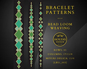 Miyuki Bead Loom Bracelet Pattern SET: DIY Weaving Design (PDF Download)