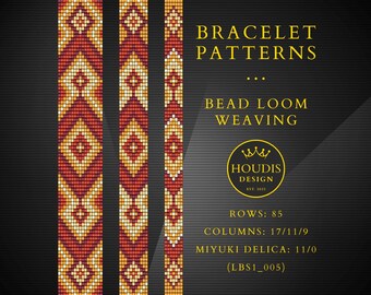 Miyuki Bead Loom Bracelet Pattern SET: DIY Weaving Design (PDF Download)