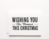 El más feliz - tipografía imprime tarjetas de Navidad