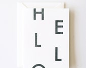 Hallo - Letterpress und Grußkarte