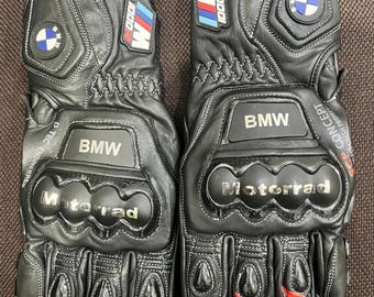 BMW Motorrad Motorbike Racing Leather Gloves BMW M1000R MotoGP Leather Motorcycle Gloves Cowhide