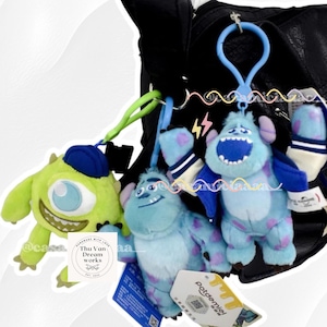 Cute Monster Plush Keychain - Adorable Inspired Friend Charms, Cute Keyring, Adorable Inspired Friend Charms, Cute Keyring, Pixar Key Holder