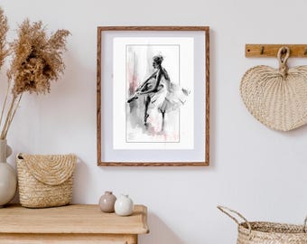 Title ' Ballerina ' ,  art print from original  painting