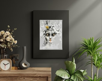Title ' Forest Creature' ,  coloured aquarelles  art print from original watercolour & ink painting