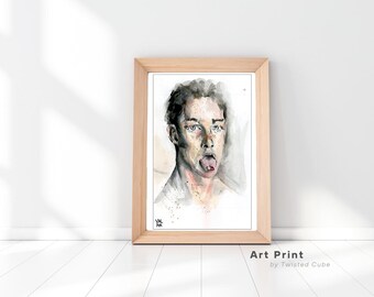 Invincible Youth Watercolor Art Print | Abstract Figurative Wall Decor | Modern Illustration Poster
