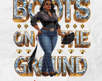 Svart Cowgirl PNG: Strassstövlar, Western Clipart (digital nedladdning