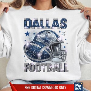 Glitter sports clipart featuring football helmet and ball in blue and silver tones.