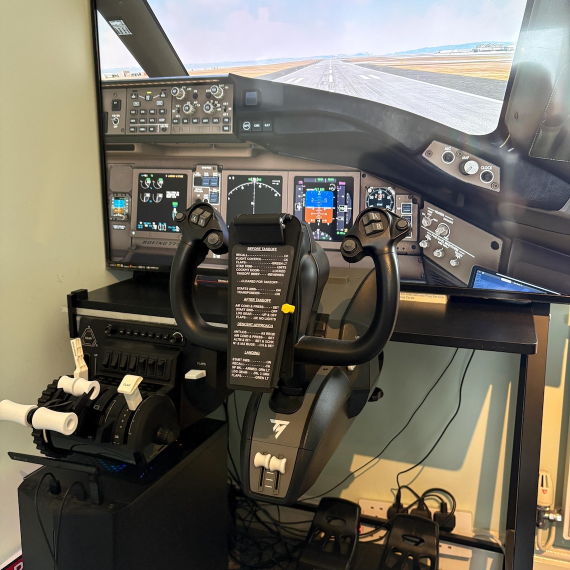 Boeing 737 Control Yoke Checklist Flight Simulator Upgrade TCA ...