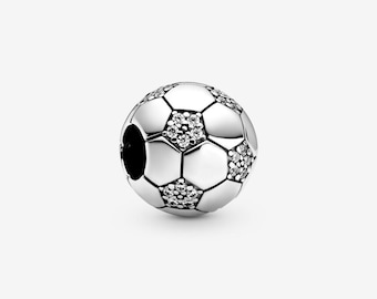FIFA World Cup Sparkling Football Soccer Charm Silver Pendant For Pandora