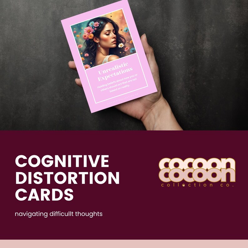Cognitieve vervormingskaarten voor emotionele helderheid digitale download printables afbeelding 1