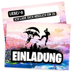 Einladungskarten Kindergeburtstag Mädchen und Jungen - Gaming Einladungskarten Geburtstag - Gamer Zocker Einladungen Kinder