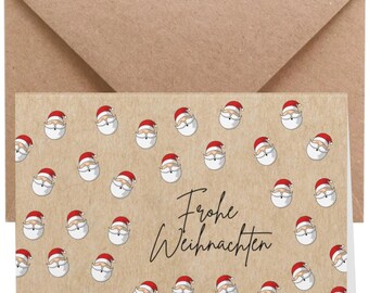 High-quality A6 Christmas cards | 10 cards with envelopes | Fun & simple | Christmas cards - Christmas card set with envelopes