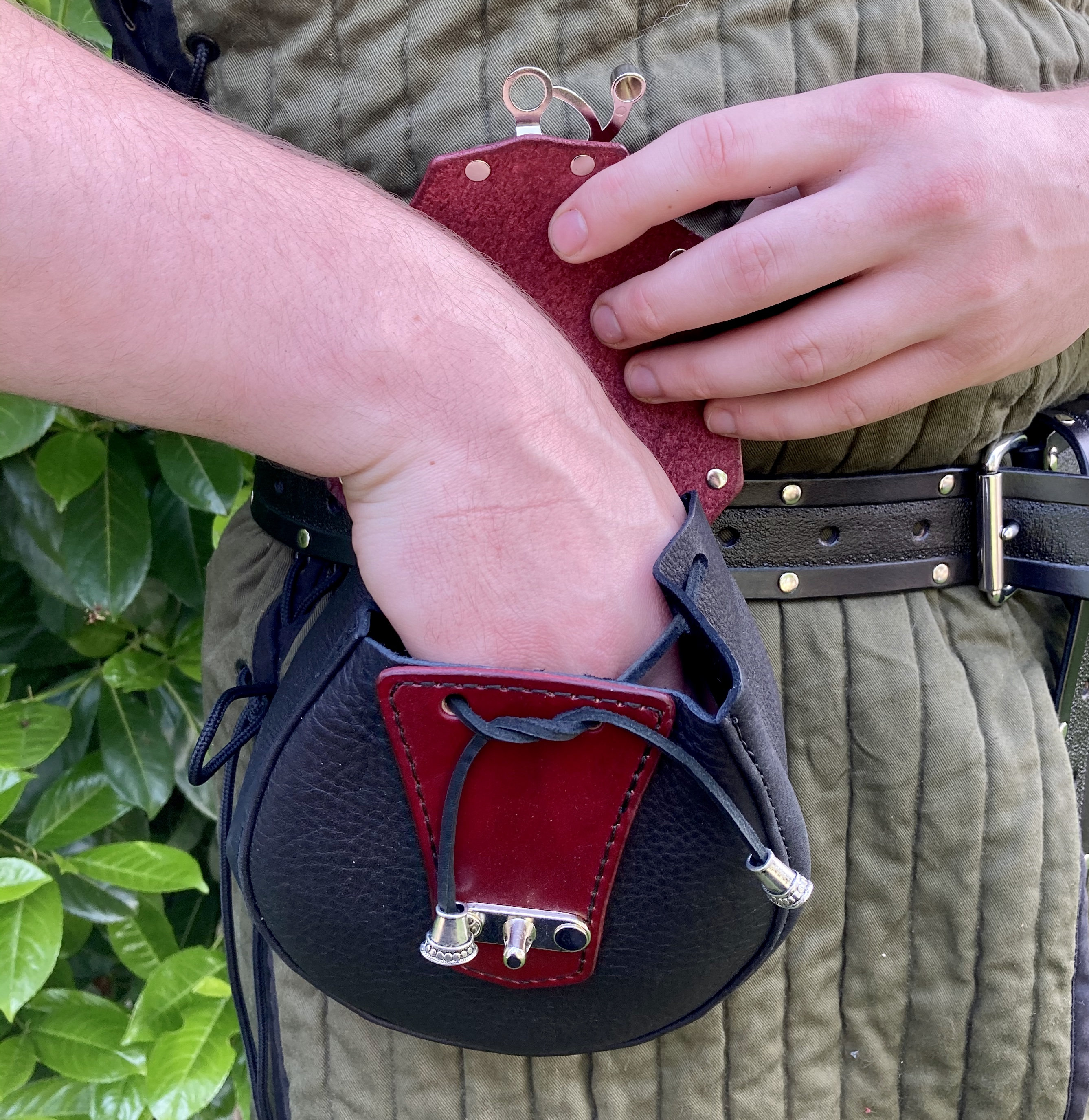 Custom leather belt pouch hot sale