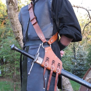 Custom Leather Baldric/Sword Harness for Frank