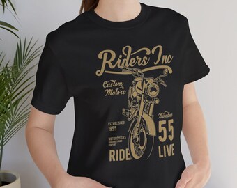 Maglietta EAGLE MOTO – Ride With Pride, Biker, 100% Cotone Nera, Uomo