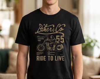 Vintage style Biker Tee | Retro Motorcycle Graphic T-Shirt