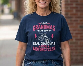 Grandma Biker T-shirt | Grandma Motorcycle Shirt, Mother's Day Birthday Tee
