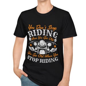T-shirt unisexe pour passionné de moto, t-shirt d'équitation vintage, cadeau pour motards, tenues décontractées, fête des pères, chemise graphique cool