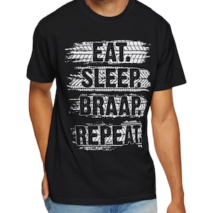 Braap Motocross T-Shirt: Garment-Dyed Cotton, Motorsport Gift