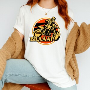 BRAAP Motorcycle Graphic Tee: 100% US Cotton Biker T-Shirt