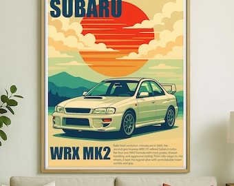 Subaru WRX MK2: Japandi Style JDM Car Art
