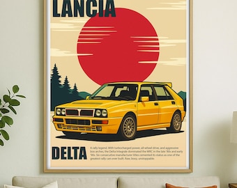 Lancia Delta: Japandi Style JDM Car Art