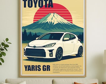 Toyota Yaris GR: Japandi Style JDM Car Art
