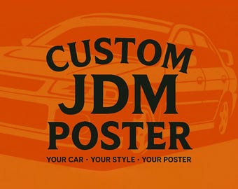 Custom JDM Car Poster | Personalized Japandi Style Print