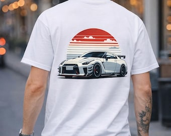 Nissan GTR R35 T-Shirt: Retro JDM Sunset Graphic Tee