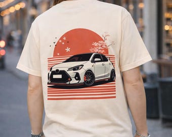 Toyota GR Yaris T Shirt JDM Streetwear Tee Retro Japanese Car Graphic Shirt