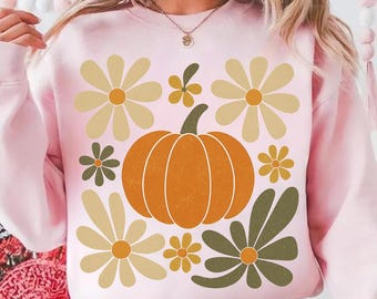 Leopard Pumpkin PNG: Boho Floral Fall Design (Digital Download
