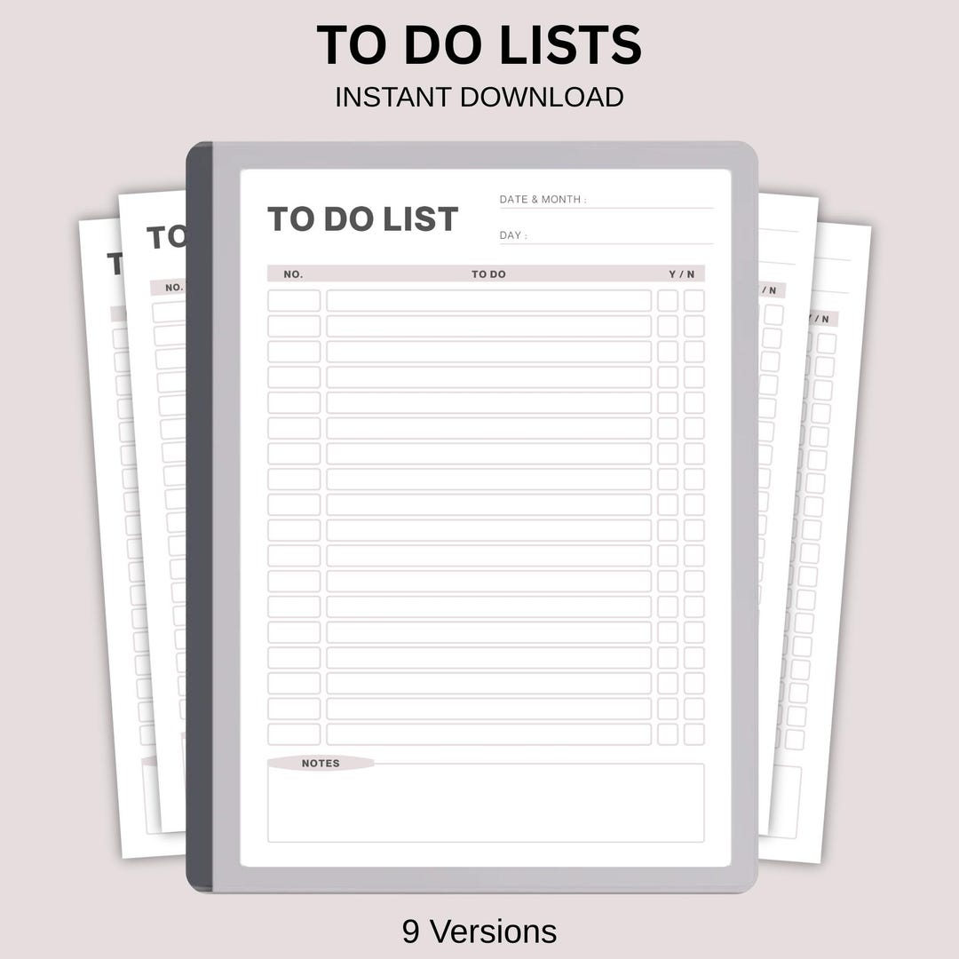 Remarkable 2 to Do List Templates: Minimalist Digital Planner (PDF ...