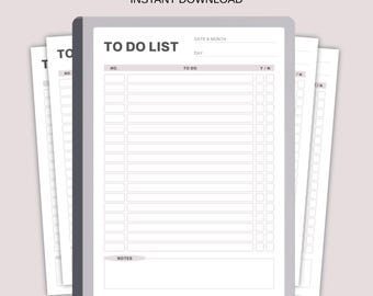 2 plantillas de listas de tareas pendientes: Planificador digital minimalista (Descarga PDF)