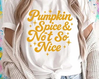 Funny Pumpkin Spice PNG: Retro Fall Coffee Design (Digital Download)