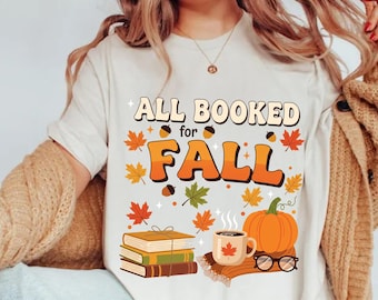 PNG de otoño para amantes de los libros: Diseño de sublimación para leer en otoño (descarga digital)