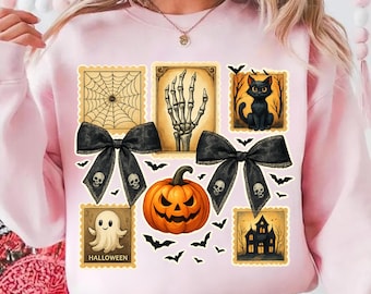 Vintage Halloween Ghost PNG: Flirty Pumpkin T-Shirt Design (Digital Download