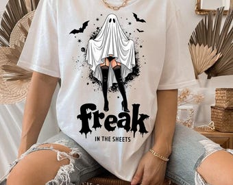 Funny Halloween Sheet Ghost PNG: Retro Sublimation & DTG Design (Digital Download)