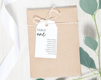 Plantilla minimalista para plano de mesas de boda, editable en Canva (descarga digital)